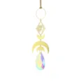 Crystal Suncatcher Hanging Prism Pendant Gold Moon Evil Eye Window Ornament Model - Style 1 Mesh Shape