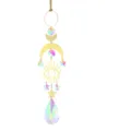 Crystal Suncatcher Hanging Prism Evil Eye Moon Star Sun Window Decor Home Ornament - Style 2 Ox Horn