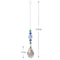 Kristallen zonvanger hangend ornament met gekleurde gefacetteerde kralen en druppelvorm. - Bloembodestijl - 38mm Engelentraan