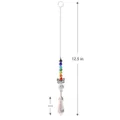 Kristalen zonnevanger prisma hanger met metalen vlinder en kleurrijke kralen voor raam - Vlinderstijl - 38mm Puntige Kralen
