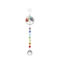 K9 crystal rainbow suncatcher hanging ornament tree of life prism window decor crystal ball - Star Style