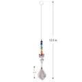 Kristallen zonnevanger hangend hanger met regenboog kralen en metalen vlinder prisma - Vlinderstijl - 38mm Nieuwe Pipa