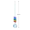 Crystal suncatcher hanging pendant with rainbow prismatic ball and beads 8.25 inch decor - 1-Clear Crystal Ball 30mm