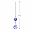 Crystal suncatcher pendant featuring a purple rose and faceted prism ball for garden decor. - 2-Amethyst Crystal Ball 30mm