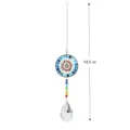 Kristallen zonnevanger hangend ornament met mandala oog en regenboog kristal hanger - Meerblauw