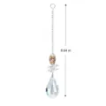 Crystal suncatcher pendant with prism ball and beads for garden and home decoration 8.64 in - 5-Clear Pipa Shape 50mm