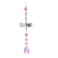 Crystal dragonfly suncatcher hanging prism window decoration for garden home decor. - Dragonfly