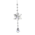 Crystal snowflake hanging ornament, transparent hanging prism for Christmas tree, window decor. - Transparent Snowflake Style-Diamond / 80.00g