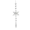 Crystal snowflake hanging ornament faceted bead suncatcher for window decor party wedding - Transparent Snowflake Style-Pointed Bead / 60.00g
