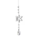 Crystal snowflake hanging ornament faceted crystal suncatcher window decor for Christmas party - Transparent Snowflake Style-Pear Shape / 60.00g