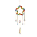 Crystal suncatcher star hanging ornament with colorful rainbow beads and AB crystal pendant - Star Style