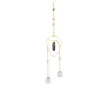 Cristallo acchiappasole luna pietra grezza pendente oro metallo prisma finestra var - Nero