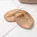 Beige Lace Forefoot Pads Half Palm Socks Breathable High Heel Invisible Socks Option - One Size / Nude with Lace Edge