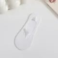 Women summer thin invisible boat socks breathable mesh low cut seamless white socks variant - One Size / White