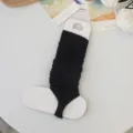 Black ballet stirrup leg warmers for women footless socks fashion knit calf covers. - One Size / Black