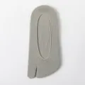 Grey two-toe invisible socks, anti-slip low-cut summer women's split toe boat socks. - One Size / Gray