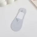 Women summer thin ice silk low cut invisible boat socks non slip breathable socks grey - One Size / Light Gray