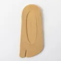 Women summer thin cotton two-toe split invisible boat socks non-slip shallow socks skin color - One Size / Nude