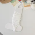 White cotton ballet style stirrup leg warmers for women, cute stack socks for spring. - One Size / Pure White