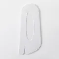 Women white two toe invisible socks thin cotton non slip shallow mouth split toe boat socks - One Size / White