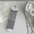 Grey rolled edge half-sole stirrup socks for women, breathable cotton spring summer thin leg warmers - One Size / Light Gray