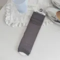 Women thin cooling stirrup leg warmers dark grey ballet style slouch socks for spring summer. - One Size / Dark Gray