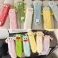 Fluffy fuzzy long socks with funny eyes and hair clips, warm coral fleece floor socks. - One Size / Assorted Colors 548-549