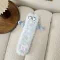 Light blue fuzzy sleep socks, cute big eyes quirky plush warm winter floor socks variant. - One Size / Light Blue 548