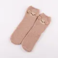 Cute fuzzy winter socks for women, soft coral fleece sleep floor socks with adorable animal design. - Adult Style without Box / Coffee Monkey