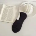 Herren schwarze Baumwolle unsichtbare Füßlinge, atmungsaktive Sommer rutschfeste Socken. - Einheitsgröße / Dunkelgrau