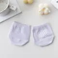 Summer breathable mesh cotton invisible forefoot half socks with non-slip grip soles. - One Size / Purple