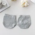 Grey breathable mesh forefoot half socks with non-slip silicone flowers for high heels. - One Size / Gray