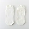 White non-slip yoga socks with cute ear heel, breathable pilates fitness sports socks. - One Size / Milk White