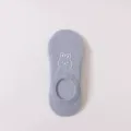 Süße Cartoon Kaninchen Bestickung Damen Sommersocken flache atmungsaktive Füßlinge - Einheitsgröße / Hase Blau