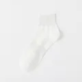 White cotton athletic short socks for men breathable mesh summer ankle socks active - One Size / White