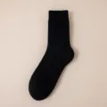 Schwarze thermische gebürstete Wintersocken für Herren, dicke Fleece gefütterte Skisocken. - Einheitsgröße / Schwarz