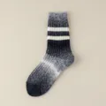 Heren winter dikke wol sokken verloop tie dye middelhoge buis warme casual sok - Eén maat / Marineblauw