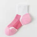 Women Athletic Short Socks Breathable Pink White Running Socks Comfortable Cotton - One Size / White