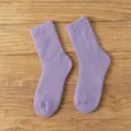 Dicke Winter-Wollsocken für Damen, warme lavendelfarbene Frottee-Thermo-Socken Variante. - Einheitsgröße / Lila