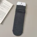 Dunkelgraue Stulpensocken, atmungsaktive Baumwoll-Mittelrohrsocken für den Alltag. - Einheitsgröße / Dunkelgrau