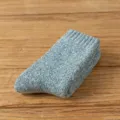 Thick warm winter women loop socks, retro heathered green knit mid tube style variant. - Marl Style 437 / Marl Green