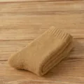 Men's thick winter wool socks, warm fleece mid-tube thermal cotton socks in camel. - One Size / Yellow