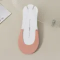 Transparent strap invisible socks women high heels solid color cotton anti-slip - One Size / Orange