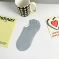 Chaussettes invisibles unies pour femmes chaussures basses d'été chaussettes de loisirs - Taille unique / Bleu clair