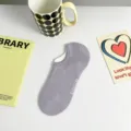 Chaussettes invisibles unies pour femmes smiley printemps été chaussures basses décontractées - Taille unique / Gris