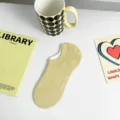 Calzini invisibili da donna tinta unita estate sottili taglio basso casual simpatici - Taglia unica / Giallo