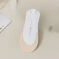 Transparent strap invisible socks for women, anti-slip forefoot half socks, ice silk. - One Size / Nude