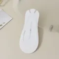 Transparent strap high heel liner socks, anti-slip cotton half sole ice silk boat socks for women. - One Size / White