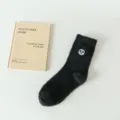 Calcetines negros afelpados con bordado de panda, calcetines de invierno gruesos y muy calientes. - Talla única / Negro
