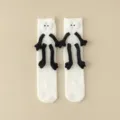 Calcetines peludos bonitos tomados de la mano mujer, gruesos cálidos invierno peluche. - Talla única / Blanco